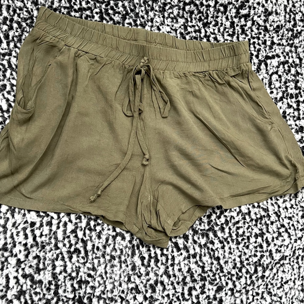 Green summer shorts